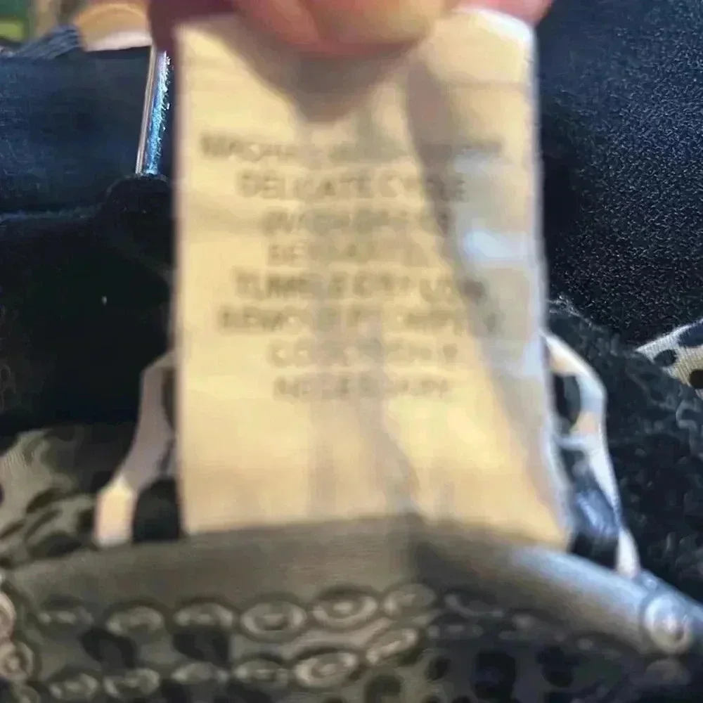 Bon Worth Vintage Burnout Blouse Drape Neck Animal Print Long Sleeve Size Med P - Picture 6 of 7